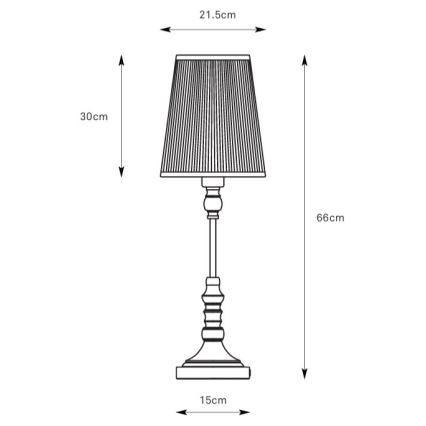 Markslöjd 108970 - NOBLE asztali lámpa 1xE14/40W/230V 66 cm fehér/sárgaréz