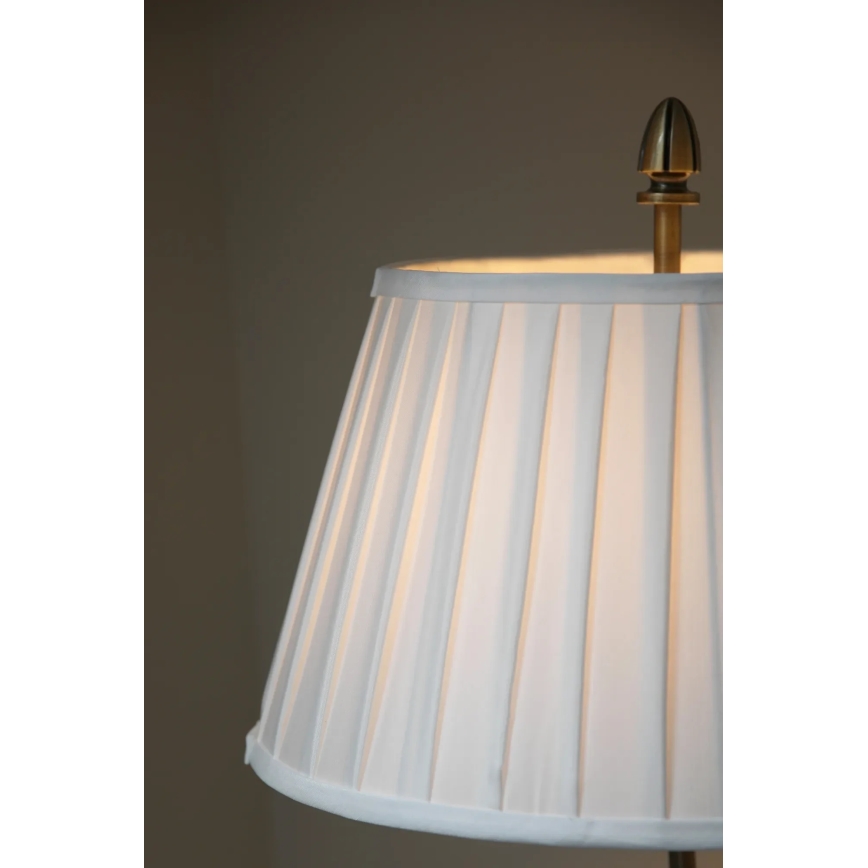 Markslöjd 108972 - Állólámpa OXFORD 1xE14/40W/230V fehér/sárgaréz