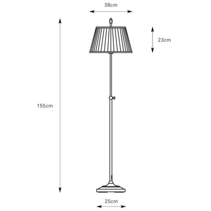 Markslöjd 108972 - Állólámpa OXFORD 1xE14/40W/230V fehér/sárgaréz