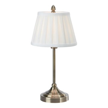 Markslöjd 108973 - Asztali lámpa OXFORD 1xE14/40W/230V fehér/sárgaréz