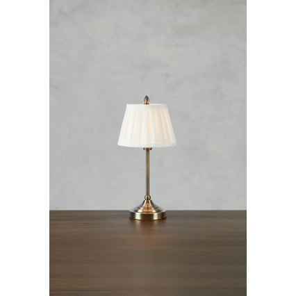 Markslöjd 108973 - Asztali lámpa OXFORD 1xE14/40W/230V fehér/sárgaréz