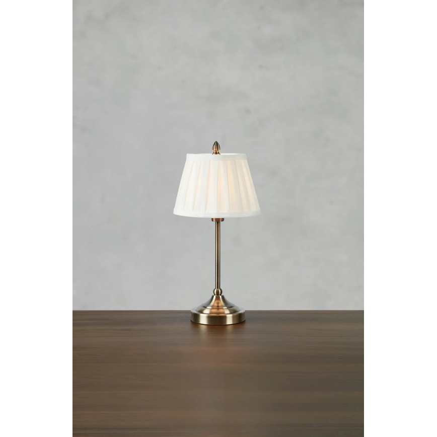 Markslöjd 108973 - Asztali lámpa OXFORD 1xE14/40W/230V fehér/sárgaréz