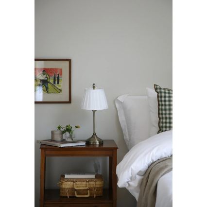 Markslöjd 108973 - Asztali lámpa OXFORD 1xE14/40W/230V fehér/sárgaréz