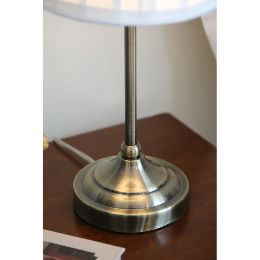 Markslöjd 108973 - Asztali lámpa OXFORD 1xE14/40W/230V fehér/sárgaréz