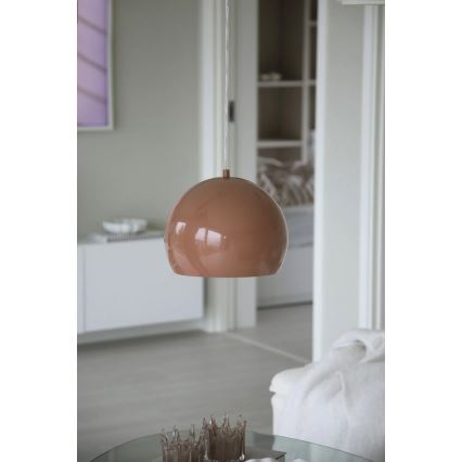 Markslöjd 108987 - POP kábeles függeszték 1xE27/40W/230V, átm. 28 cm, barna