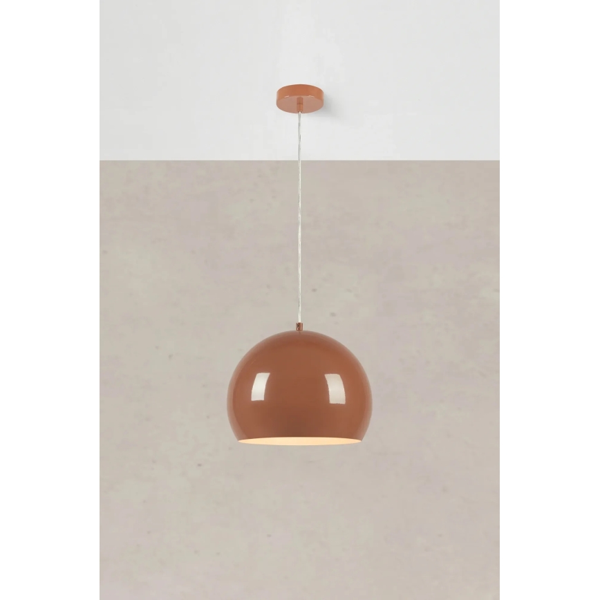 Markslöjd 108987 - POP kábeles függeszték 1xE27/40W/230V, átm. 28 cm, barna