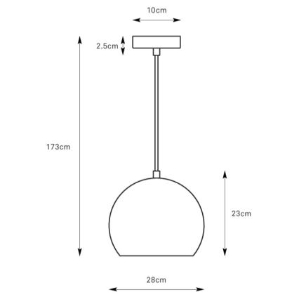 Markslöjd 108987 - POP kábeles függeszték 1xE27/40W/230V, átm. 28 cm, barna