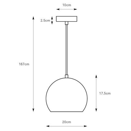 Markslöjd 108990 - POP kábeles függőlámpa 1xGU10/7W/230V, átmérő 20 cm, barna