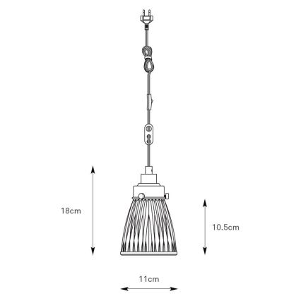 Markslöjd 109010 - Függőlámpa kábellel BELLIS 1xE14/40W/230V sárgaréz