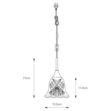 Markslöjd 109012 - Kábeles csillár LUNA 1xE14/40W/230V matt króm