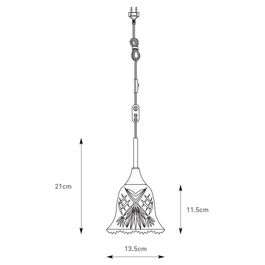 Markslöjd 109012 - Kábeles csillár LUNA 1xE14/40W/230V matt króm