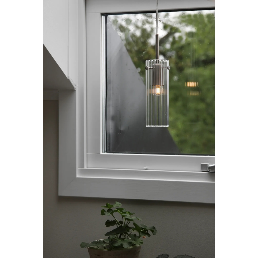 Markslöjd 109013 - Kábeles függőlámpa TIBIA 1xE14/40W/230V átlátszó/sárgaréz