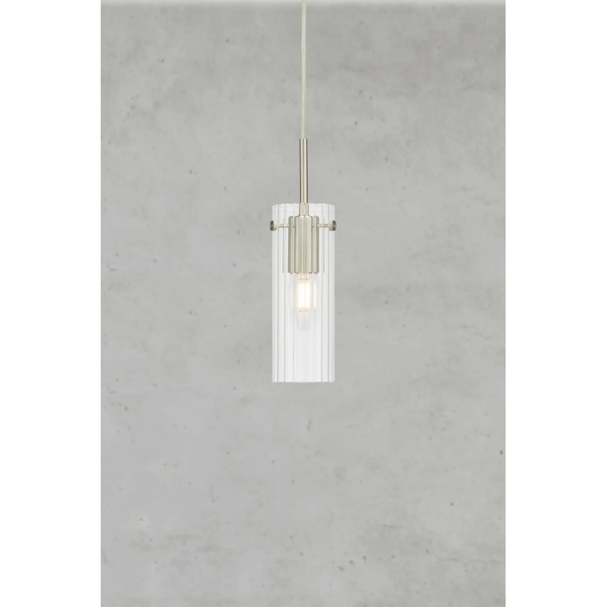 Markslöjd 109013 - Kábeles függőlámpa TIBIA 1xE14/40W/230V átlátszó/sárgaréz