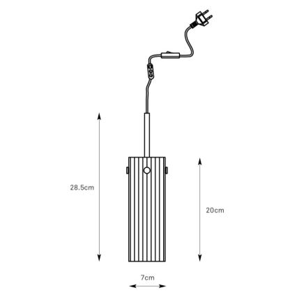 Markslöjd 109013 - Kábeles függőlámpa TIBIA 1xE14/40W/230V átlátszó/sárgaréz