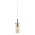 Markslöjd 109015 - Kábeles függőlámpa TIBIA 1xE14/40W/230V füstös bézs/sárgaréz