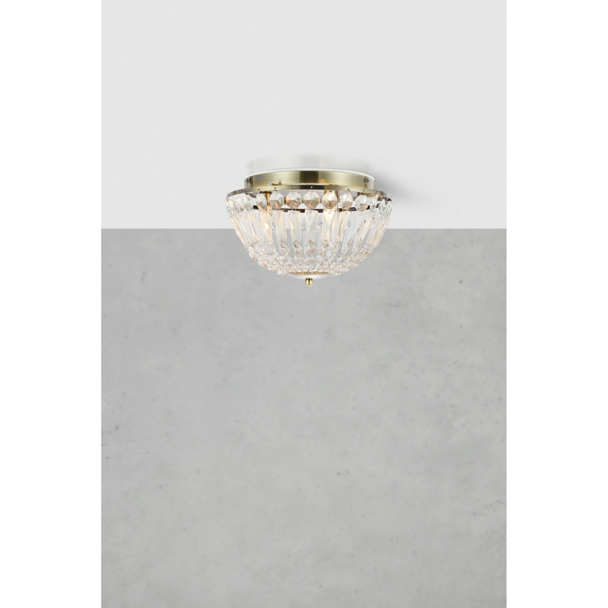 Markslöjd 109031 - ESTELLE fürdőszobai mennyezeti lámpa, 3x G9/20W/230V, átm. 30 cm, IP44, sárgaréz