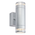 Markslöjd 109106 - LED dimmelhető kültéri fali lámpatest LUNO 2xLED/4,9W/230V IP65 ezüst