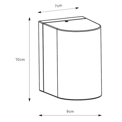 Markslöjd 109107 - LED dimmelhető kültéri fali lámpa ALOR LED/4,9W/230V IP65 fekete
