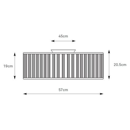Markslöjd 109133 - LUX mennyezeti lámpatest, 3x E27 (max. 60 W), 230 V, átmérő 57 cm, csak