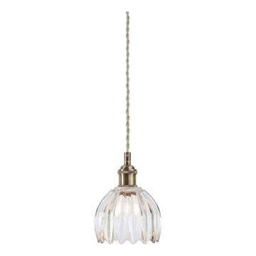 Markslöjd 109136 - GOTA kábeles függőlámpa 1xE14/40W/230V sárgaréz/átlátszó