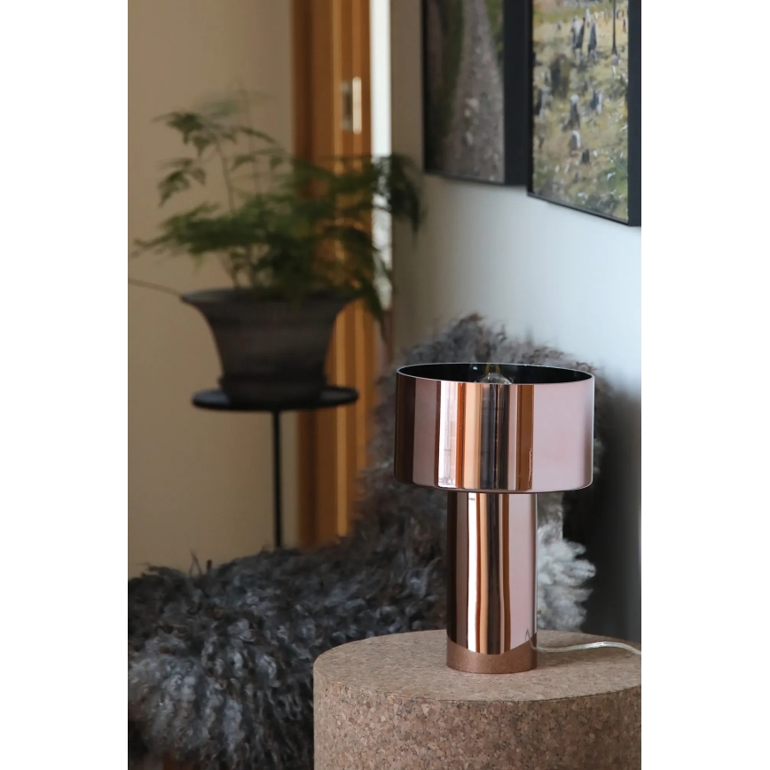 Markslöjd 109146 - CORIN asztali lámpa 1xE27/60W/230V rózsaarany