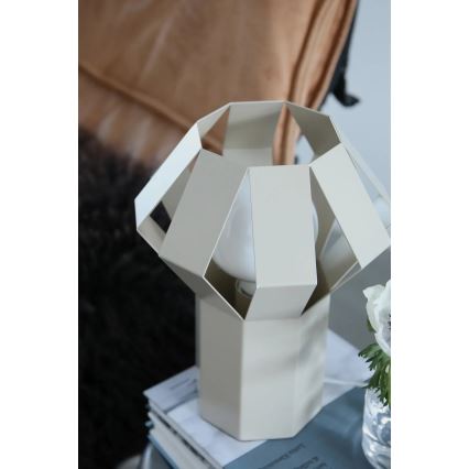 Markslöjd 109147 - Asztali lámpa OCTA 1xE27/60W/230V krémszínű