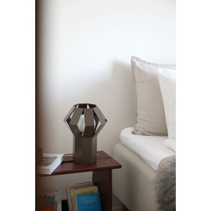 Markslöjd 109148 - Asztali lámpa OCTA 1xE27/60W/230V barna