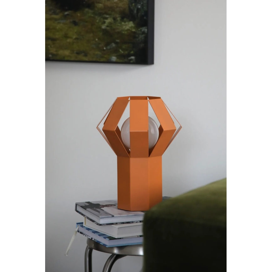 Markslöjd 109149 - Asztali lámpa OCTA 1xE27/60W/230V narancssárga