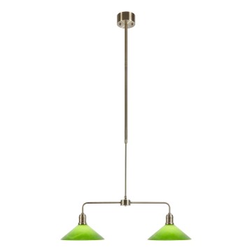 Markslöjd 109161 - VELA rúdon függesztett csillár 2xE27/60W/230V zöld/sárgaréz