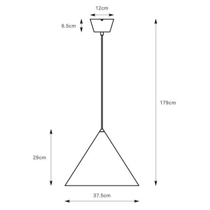 Markslöjd 109162 - Kábeles függőlámpa TIP 1xE27/60W/230V Ø 37,5 cm szürke