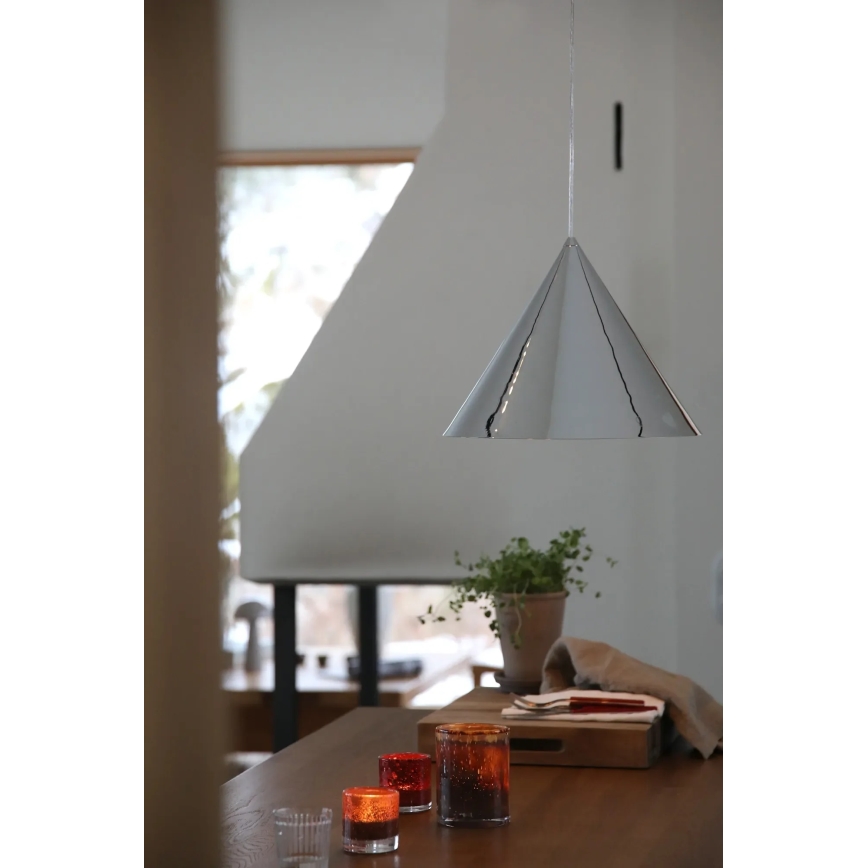 Markslöjd 109163 - Függőlámpa kábellel TIP 1xE27/60W/230V Ø 37,5 cm fényes króm