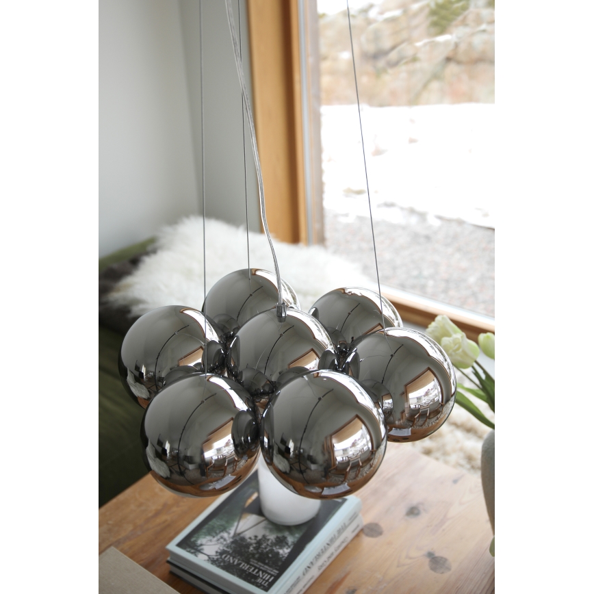 Markslöjd 109167 - CUPOLO kábeles csillár 7xE14/40W/230V, fényes króm