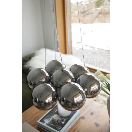 Markslöjd 109167 - CUPOLO kábeles függeszték, 7xE14/40W/230V, átm. 45 cm, fényes króm