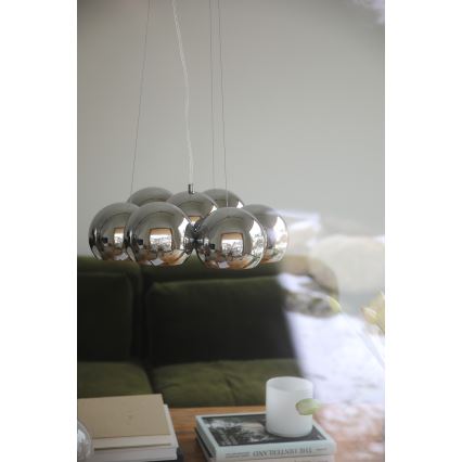 Markslöjd 109167 - CUPOLO kábeles függeszték, 7xE14/40W/230V, átm. 45 cm, fényes króm