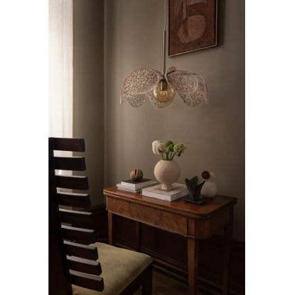 Markslöjd 109169 - STYRKA kábeles függőlámpa 1xE27/40W/230V, átmérő 63 cm, bézs