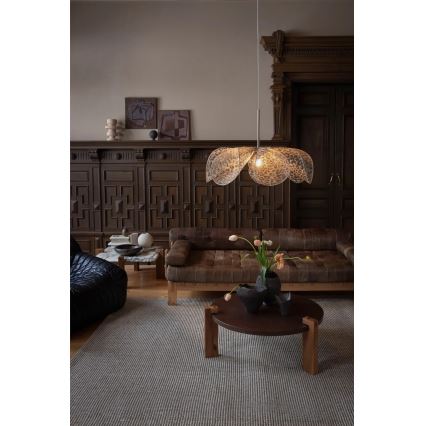 Markslöjd 109170 - STYRKA függőlámpa kábellel 1xE27/40W/230V, Ø 75 cm, bézs