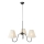 Markslöjd 109172 - Kábeles függőlámpa VEYA 3xE14/40W/230V átm. 90 cm lenvászon/fekete