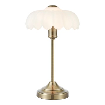 Markslöjd 109179 - Asztali lámpa KURAGE 1xE27/60W/230V sárgaréz/fehér