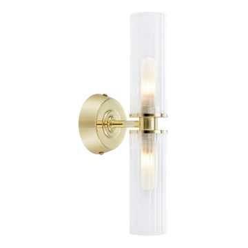 Markslöjd 109236 - Fürdőszobai fali lámpa RIMINI 2xG9/20W/230V IP44 sárgaréz