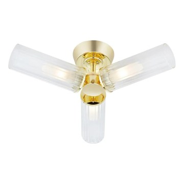 Markslöjd 109238 - Fürdőszobai felületre szerelhető csillár RIMINI 3xG9/20W/230V IP44 sárgaréz
