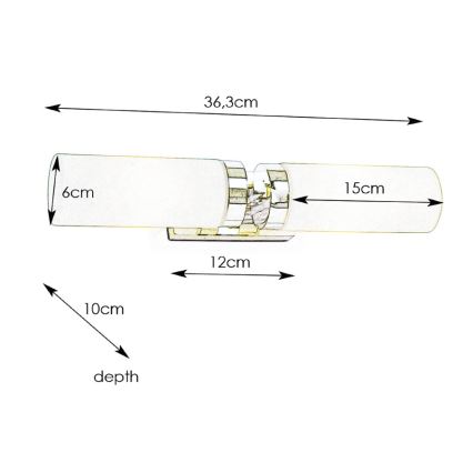Markslöjd 234841, 450712 - Fürdőszobai lámpa STELLA 2xE14/40W/230V IP44
