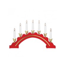 Markslöjd 700447 - Karácsonyi lámpa CELINE 7xE10/3W/230V piros