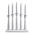 Markslöjd 702229 - Karácsonyi gyertyatartó MASESKÄR 5xE10/3W/230V fehér