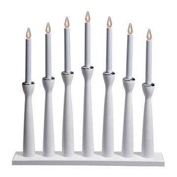 Markslöjd 702232 - Karácsonyi gyertyatartó MASESKÄR 7xE10/3W/230V fehér