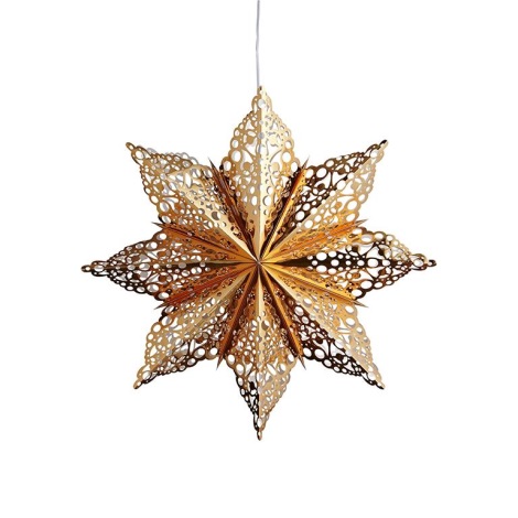Markslöjd 703366 - Karácsonyi dekoráció MÄRTA E14/25W/230V csillag bronz 60cm