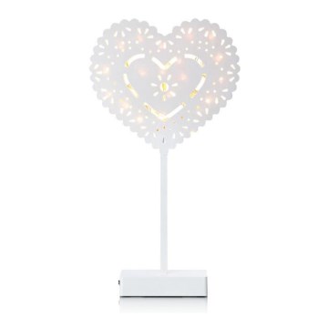 Markslöjd 703413 - Karácsonyi dekor NORA LED/1,2W/3xAA szív 22 cm