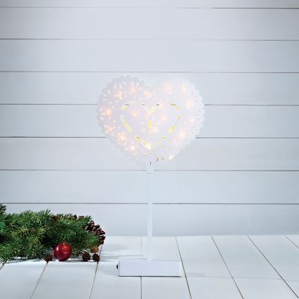 Markslöjd 703413 - Karácsonyi dekor NORA LED/1,2W/3xAA szív 22 cm