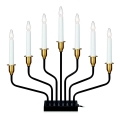 Markslöjd 703578 - BROSA karácsonyi gyertyatartó 7xE10/3W/230/34V fekete