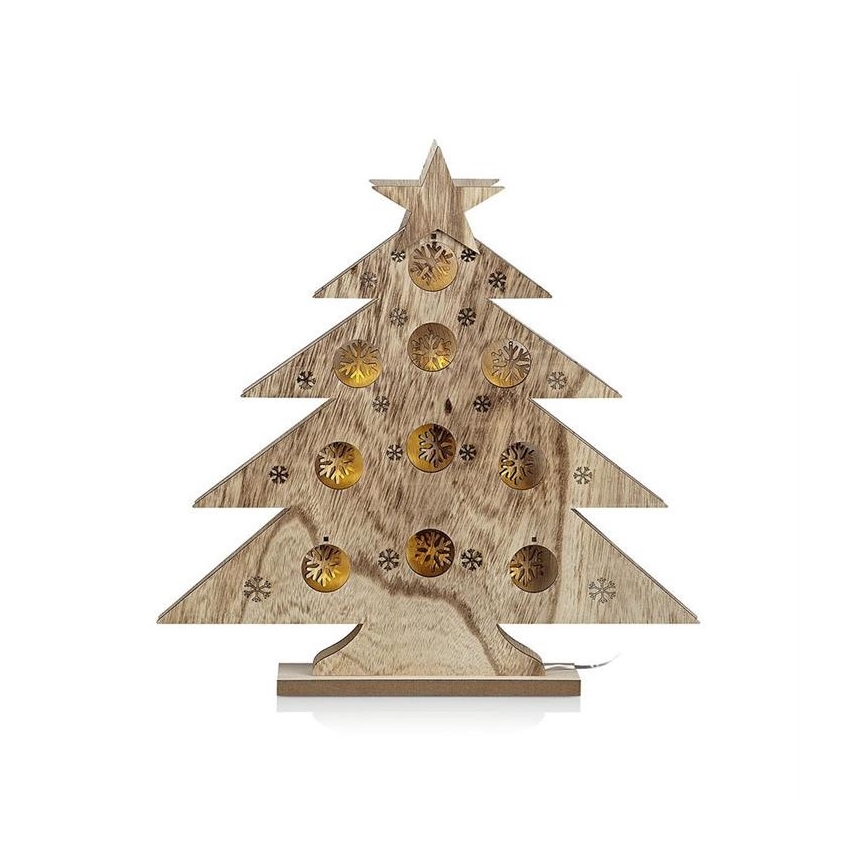 Markslöjd 703920 - LED Karácsonyi dekoráció HULDA 10xLED/0,6W/3xAA fa