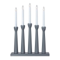 Markslöjd 704197 - Karácsonyi gyertyatartó MASESKÄR 5xE10/3W/230V szürke